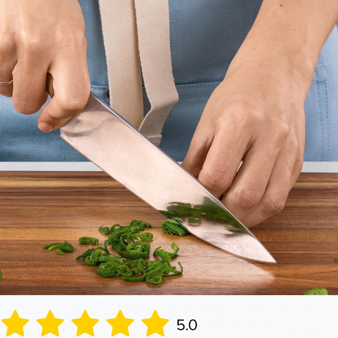 Ninja® knife chopping basil