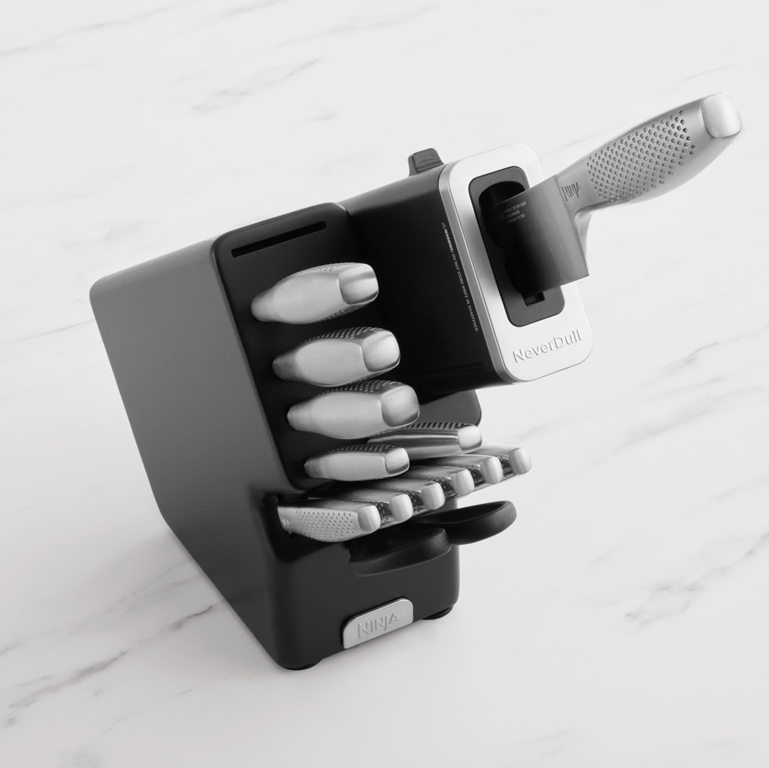 Ninja® stainless steel knife set on counter