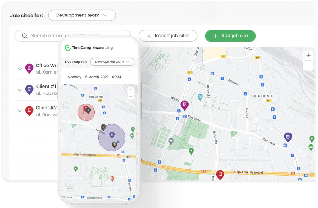 timecamp time tracking geofencing app