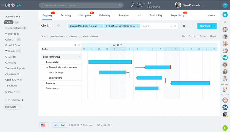 Bitrix24 task management