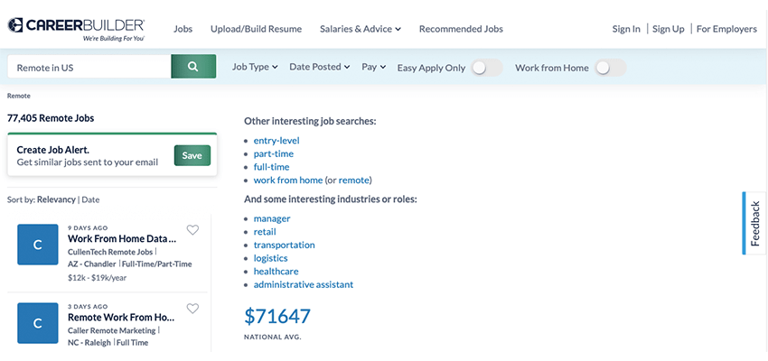 careerbuilder screenshot