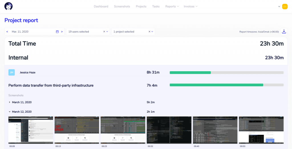 Cattr time tracking software with dekstop app