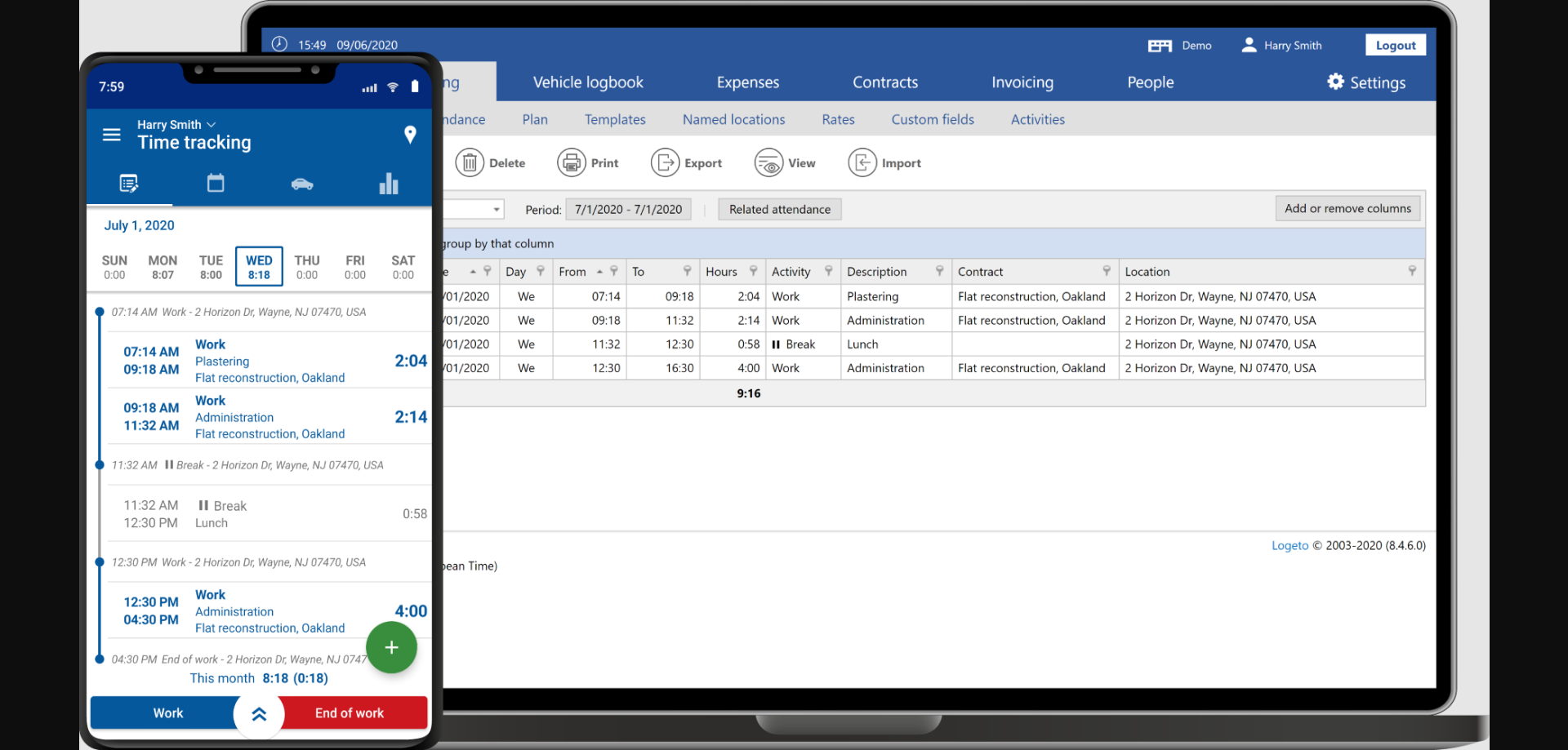 Logeto time tracker for Windows