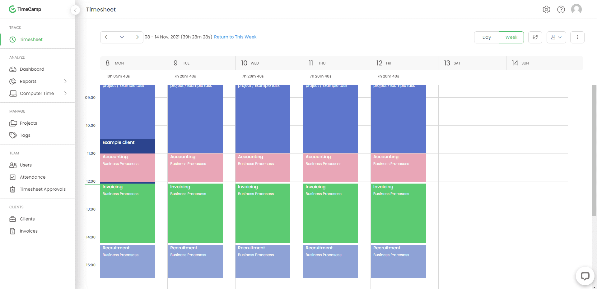 time tracking