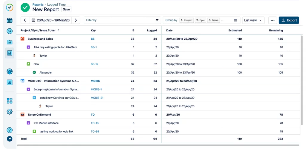 Tempo  - time tracking for developers